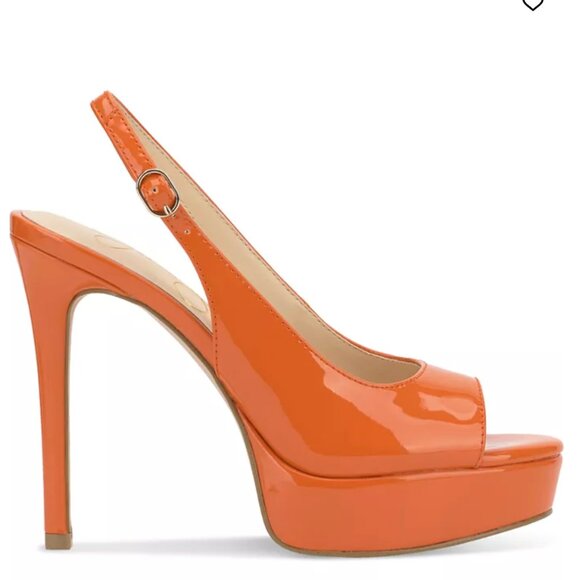 Orange slingback, open-toe pumps Jessica Simpson Size 8.5 Brand New - Picture 1 of 6